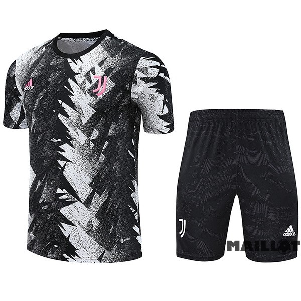 Foot Maillot Pas Cher Entrainement Ensemble Complet Juventus 2023 2024 Gris Noir