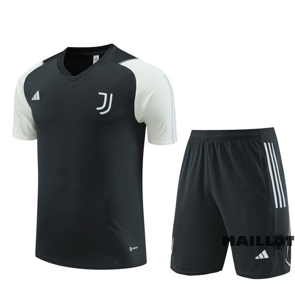 Foot Maillot Pas Cher Entrainement Ensemble Complet Juventus 2023 2024 Gris Vert