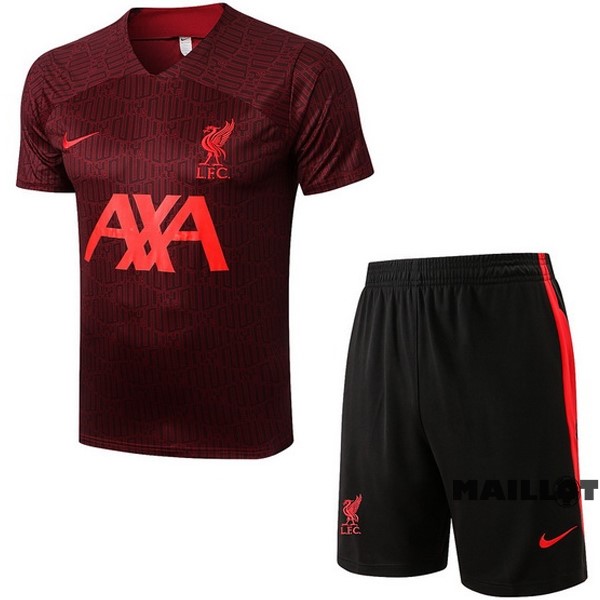 Foot Maillot Pas Cher Entrainement Ensemble Complet Liverpool 2022 2023 Rouge Marine