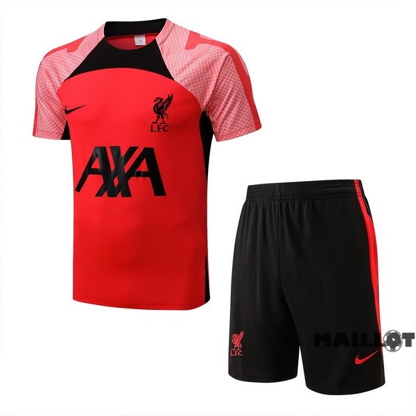 Foot Maillot Pas Cher Entrainement Ensemble Complet Liverpool 2022 2023 Rouge Noir