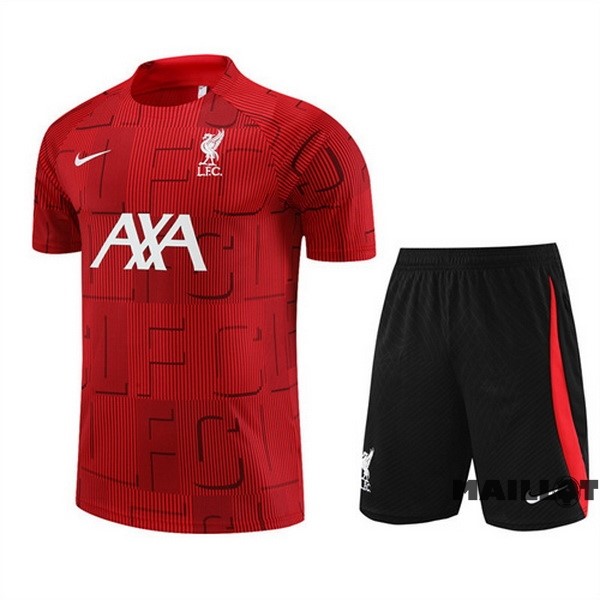 Foot Maillot Pas Cher Entrainement Ensemble Complet Liverpool 2023 2024 Rouge Noir