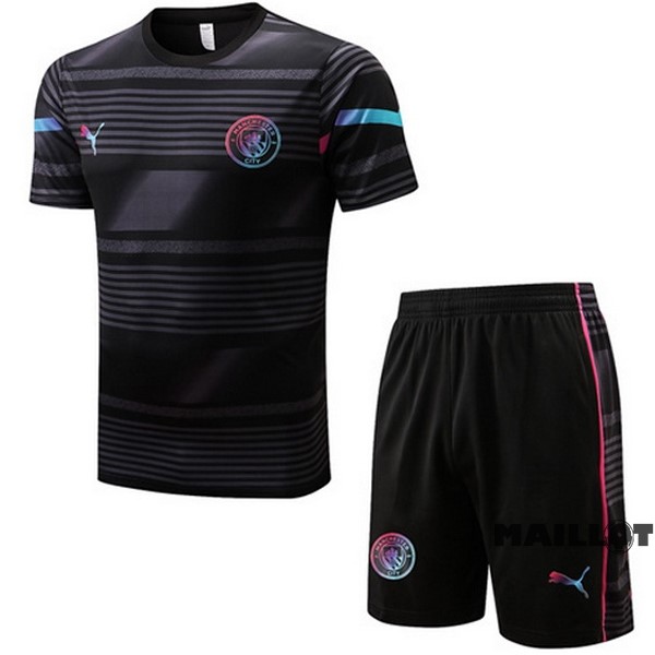 Foot Maillot Pas Cher Entrainement Ensemble Complet Manchester City 2022 2023 Gris Marine