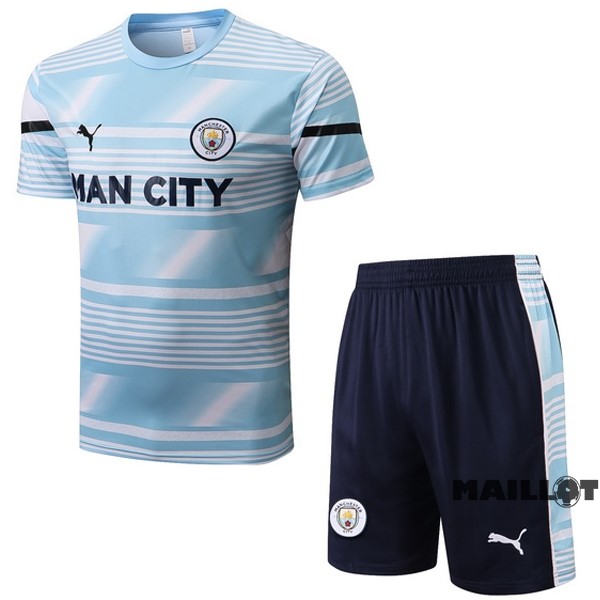 Foot Maillot Pas Cher Entrainement Ensemble Complet Manchester City 2022 2023 I Bleu