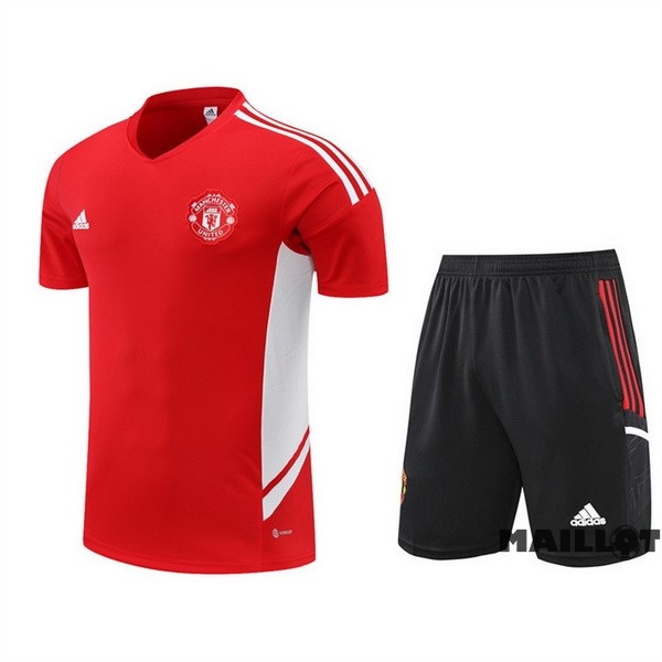 Foot Maillot Pas Cher Entrainement Ensemble Complet Manchester United 2022 2023 Rouge III Noir