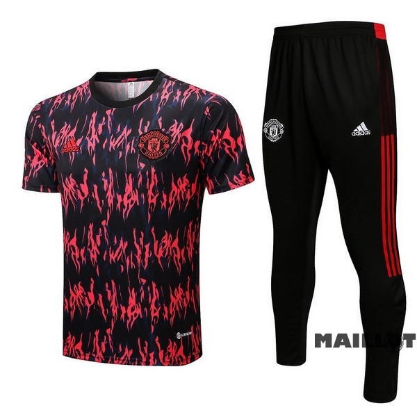 Foot Maillot Pas Cher Entrainement Ensemble Complet Manchester United 2022 2023 Rouge Noir