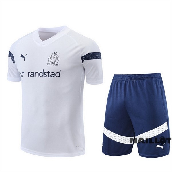 Foot Maillot Pas Cher Entrainement Ensemble Complet Marsella 2022 2023 Blanc