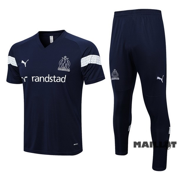 Foot Maillot Pas Cher Entrainement Ensemble Complet Marsella 2022 2023 Bleu I Blanc