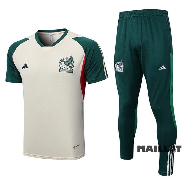 Foot Maillot Pas Cher Entrainement Ensemble Complet Mexique 2023 Blanc Vert