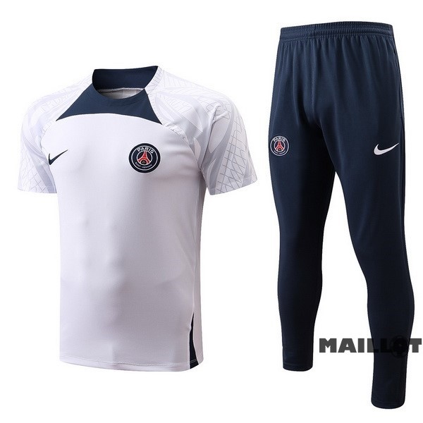 Foot Maillot Pas Cher Entrainement Ensemble Complet Paris Saint Germain 2022 2023 Blanc I Bleu