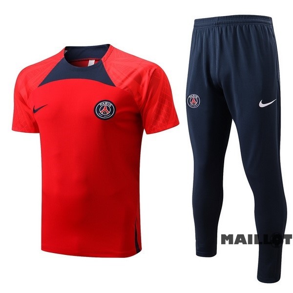 Foot Maillot Pas Cher Entrainement Ensemble Complet Paris Saint Germain 2022 2023 Rouge Bleu