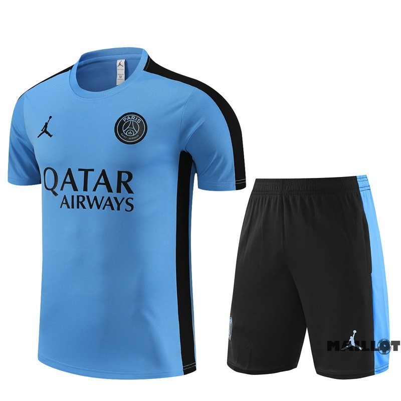 Foot Maillot Pas Cher Entrainement Ensemble Complet Paris Saint Germain 2023 2024 Bleu Noir