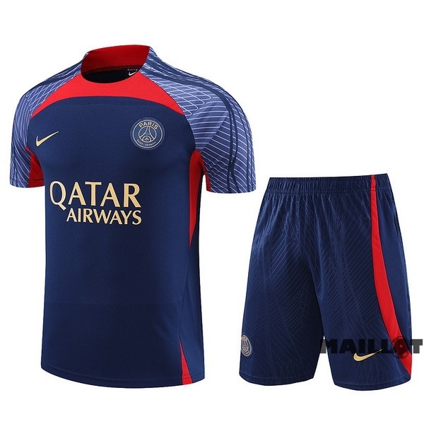 Foot Maillot Pas Cher Entrainement Ensemble Complet Paris Saint Germain 2023 2024 Bleu Rouge