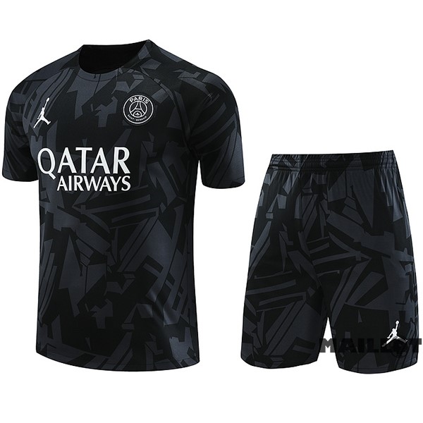 Foot Maillot Pas Cher Entrainement Ensemble Complet Paris Saint Germain 2023 2024 Noir I Gris