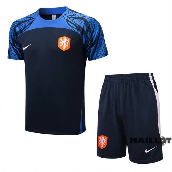 Foot Maillot Pas Cher Entrainement Ensemble Complet Pays Bas 2022 Bleu I Marine