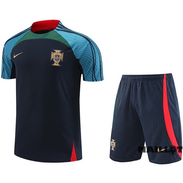 Foot Maillot Pas Cher Entrainement Ensemble Complet Portugal 2022 Bleu I Rouge