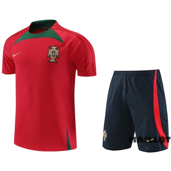 Foot Maillot Pas Cher Entrainement Ensemble Complet Portugal 2022 Rouge II Vert