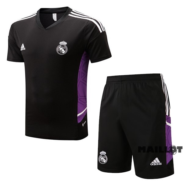 Foot Maillot Pas Cher Entrainement Ensemble Complet Real Madrid 2022 2023 Noir