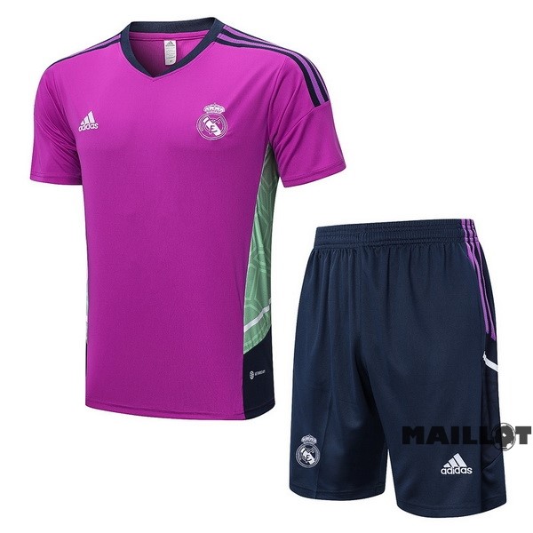 Foot Maillot Pas Cher Entrainement Ensemble Complet Real Madrid 2022 2023 Purpura Marine