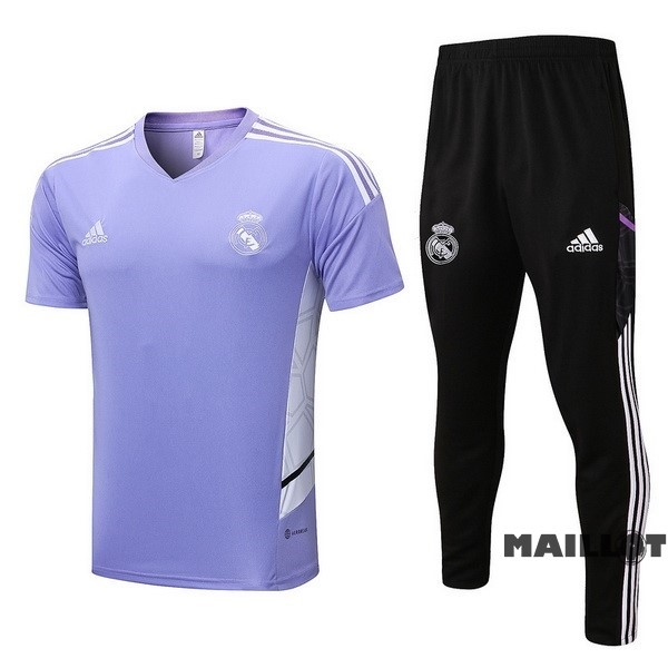 Foot Maillot Pas Cher Entrainement Ensemble Complet Real Madrid 2022 2023 Purpura Noir