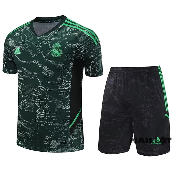 Foot Maillot Pas Cher Entrainement Ensemble Complet Real Madrid 2022 2023 Vert