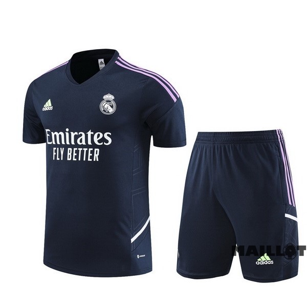 Foot Maillot Pas Cher Entrainement Ensemble Complet Real Madrid 2023 2024 Bleu Marine