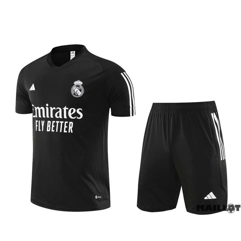 Foot Maillot Pas Cher Entrainement Ensemble Complet Real Madrid 2023 2024 Noir