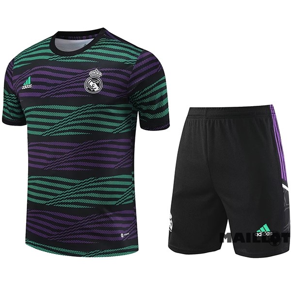 Foot Maillot Pas Cher Entrainement Ensemble Complet Real Madrid 2023 2024 Purpura Vert