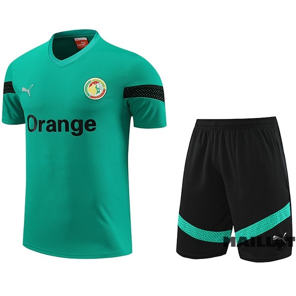 Foot Maillot Pas Cher Entrainement Ensemble Complet Sénégal 2023 Vert Marine Noir