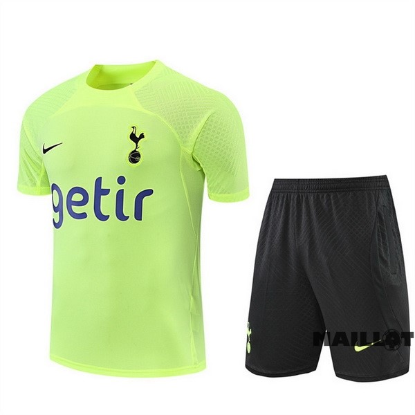 Foot Maillot Pas Cher Entrainement Ensemble Complet Tottenham Hotspur 2022 2023 Jaune II Noir