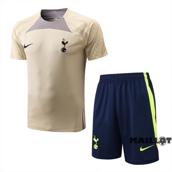 Foot Maillot Pas Cher Entrainement Ensemble Complet Tottenham Hotspur 2022 2023 Jaune I Noir