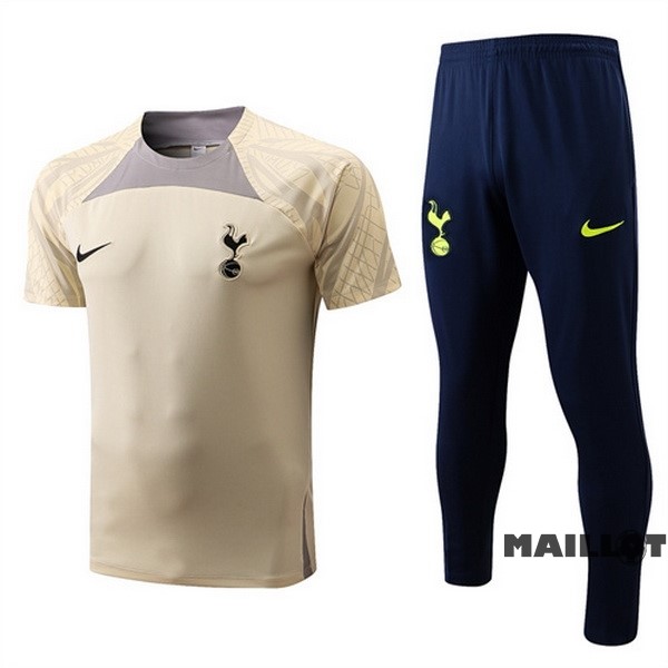 Foot Maillot Pas Cher Entrainement Ensemble Complet Tottenham Hotspur 2022 2023 Jaune Noir