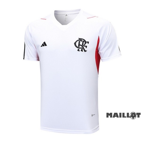 Foot Maillot Pas Cher Entrainement Flamengo 2023 2024 Blanc Rouge