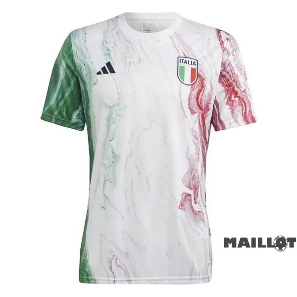 Foot Maillot Pas Cher Entrainement Italie 2023 Blanc Vert