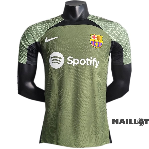 Foot Maillot Pas Cher Entrainement Joueurs Barcelona 2023 2024 Vert