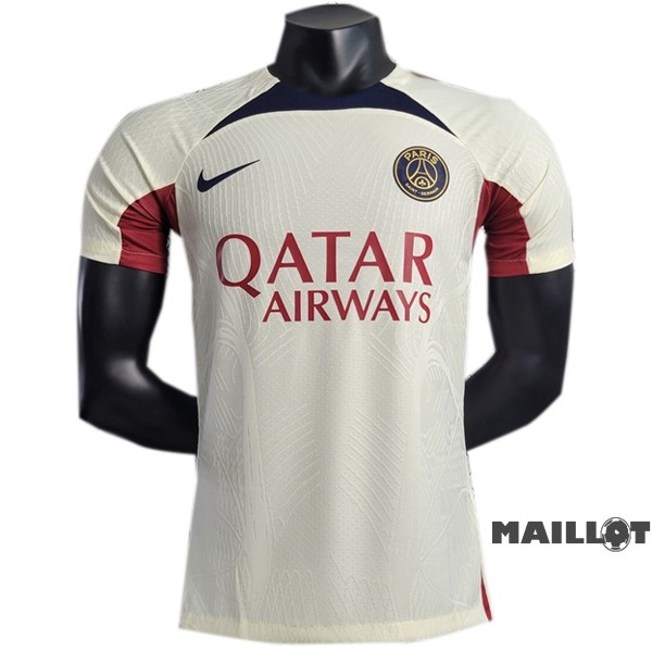 Foot Maillot Pas Cher Entrainement Joueurs Paris Saint Germain 2023 2024 Jaune Clair