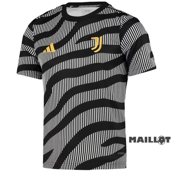 Foot Maillot Pas Cher Entrainement Juventus 2023 2024 Gris Noir