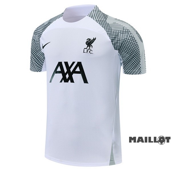 Foot Maillot Pas Cher Entrainement Liverpool 2022 2023 Blanc Gris