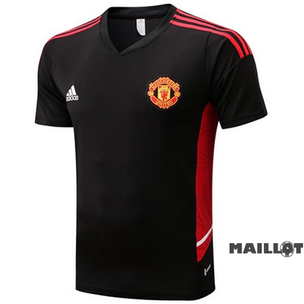 Foot Maillot Pas Cher Entrainement Manchester United 2022 2023 Noir Rouge