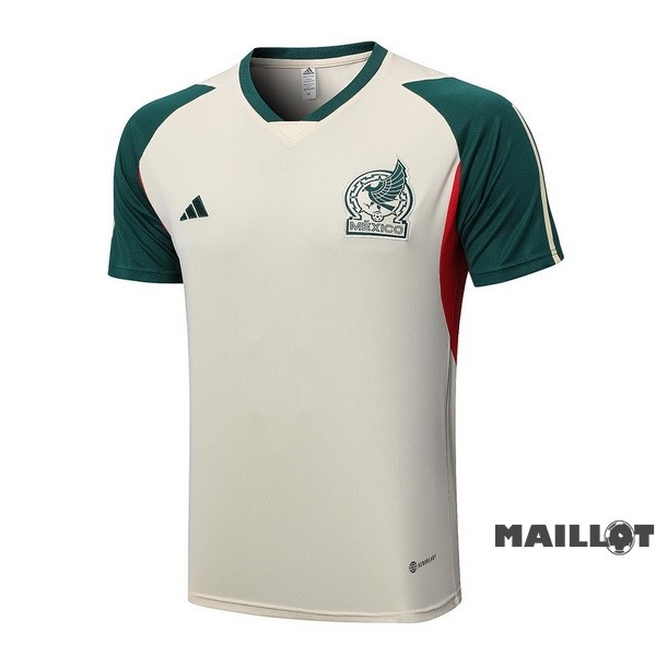 Foot Maillot Pas Cher Entrainement Mexique 2023 Blanc Vert