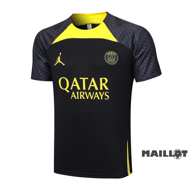 Foot Maillot Pas Cher Entrainement Paris Saint Germain 2023 2024 Noir Jaune