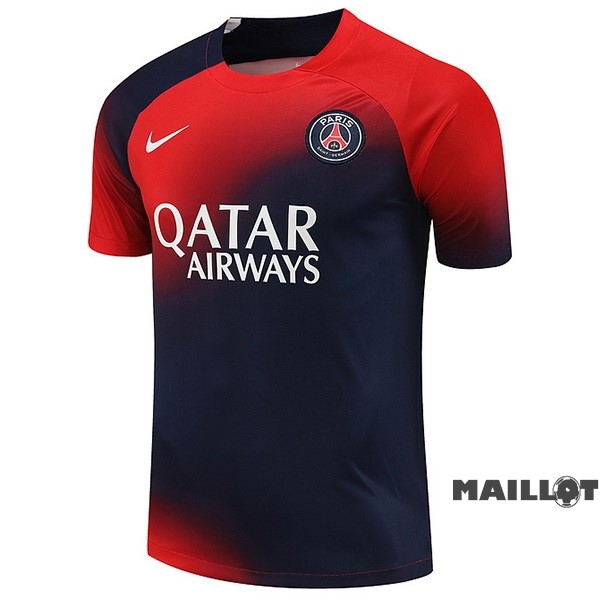 Foot Maillot Pas Cher Entrainement Paris Saint Germain 2023 2024 Rouge Bleu