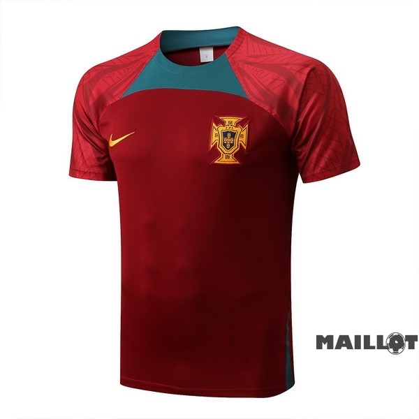 Foot Maillot Pas Cher Entrainement Portugal 2022 Rouge Vert