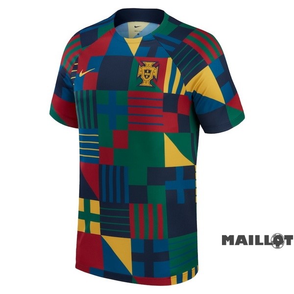 Foot Maillot Pas Cher Entrainement Portugal 2022 Rouge Vert Bleu