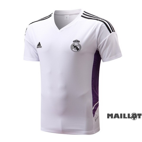 Foot Maillot Pas Cher Entrainement Real Madrid 2022 2023 Blanc I Purpura