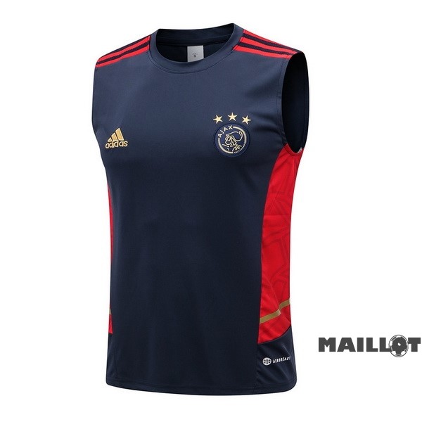 Foot Maillot Pas Cher Entrainement Sans Manches Ajax 2022 2023 Bleu Rouge