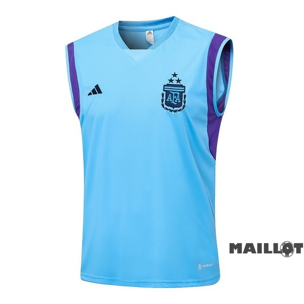 Foot Maillot Pas Cher Entrainement Sans Manches Argentine 2023 Bleu Clair