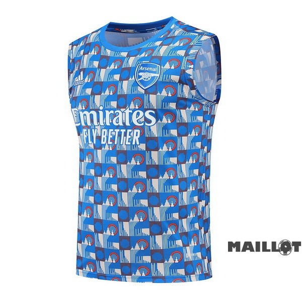 Foot Maillot Pas Cher Entrainement Sans Manches Arsenal 2022 2023 Bleu