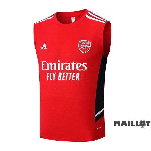 Foot Maillot Pas Cher Entrainement Sans Manches Arsenal 2022 2023 Rouge Blanc Bleu