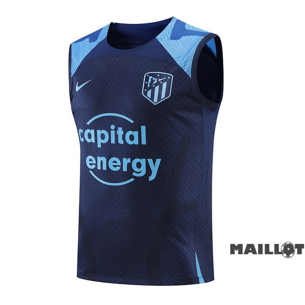 Foot Maillot Pas Cher Entrainement Sans Manches Atlético Madrid 2022 2023 Bleu Marin