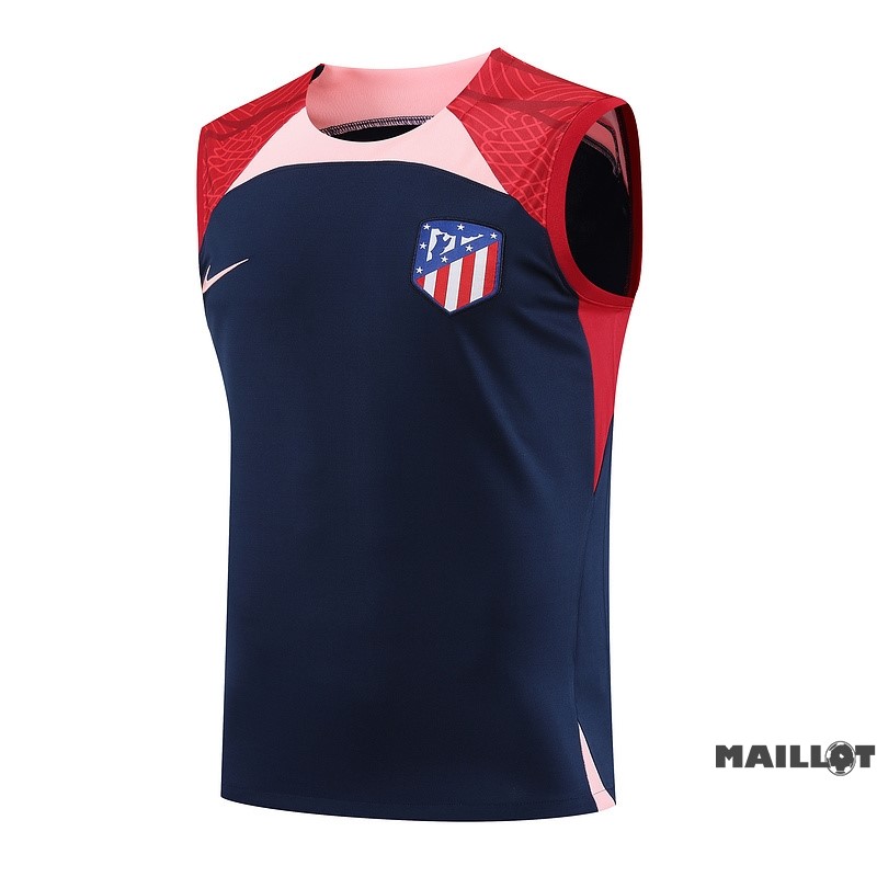 Foot Maillot Pas Cher Entrainement Sans Manches Atlético Madrid 2023 2024 Bleu Rouge